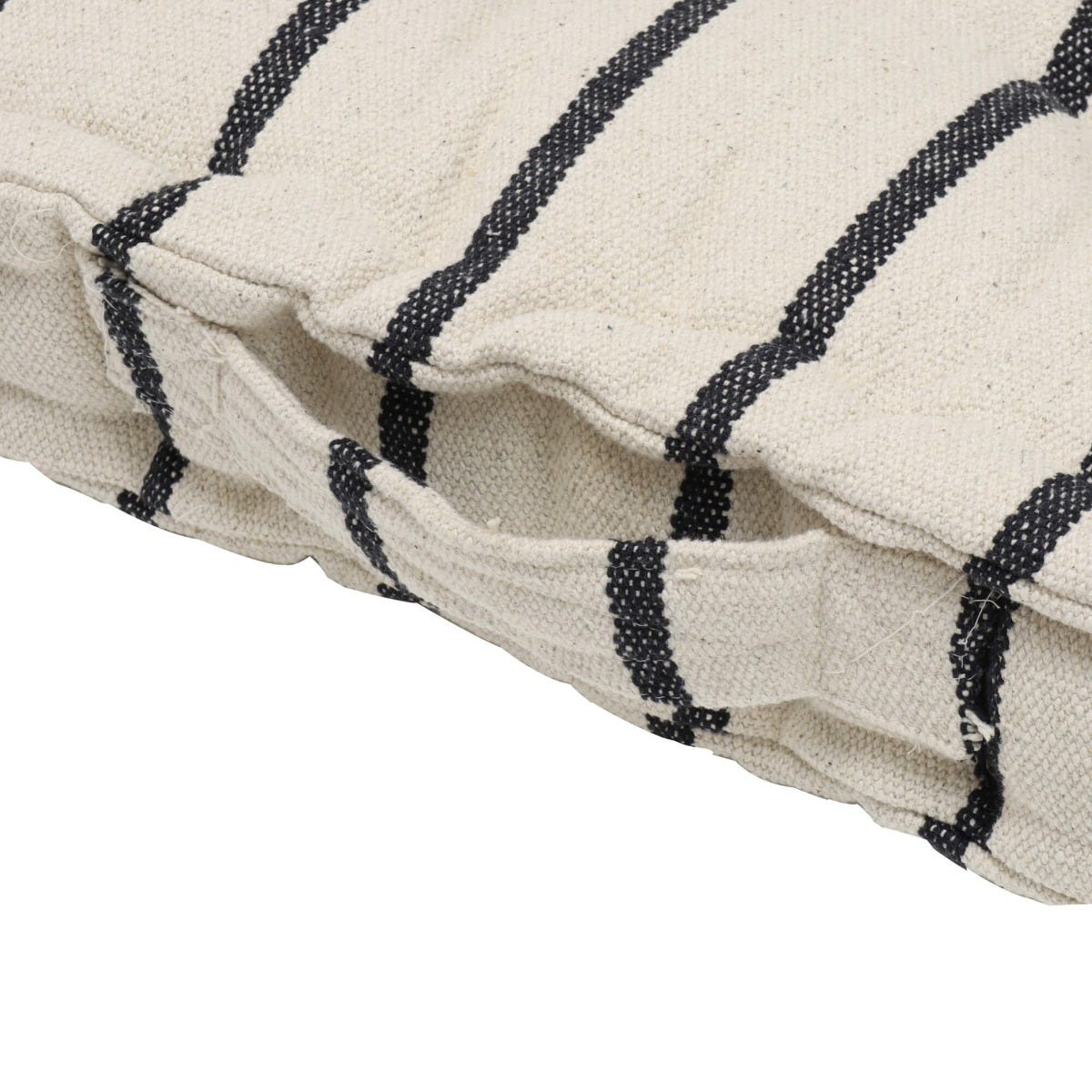 Austin Stripe Charcoal Floor Cushion