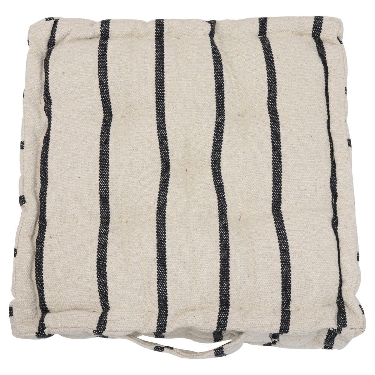 Austin Stripe Charcoal Floor Cushion