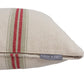 Donan Stripe Red Oblong Side Cushion - White