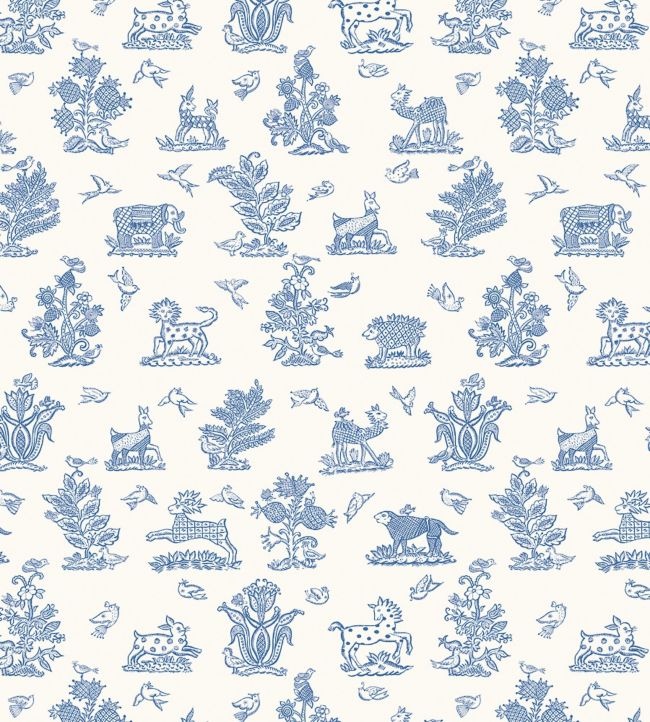 Beasties Paper Wallpaper - Blue