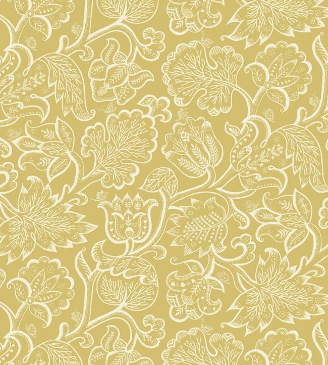 Jacobean Paper Wallpaper - Gold