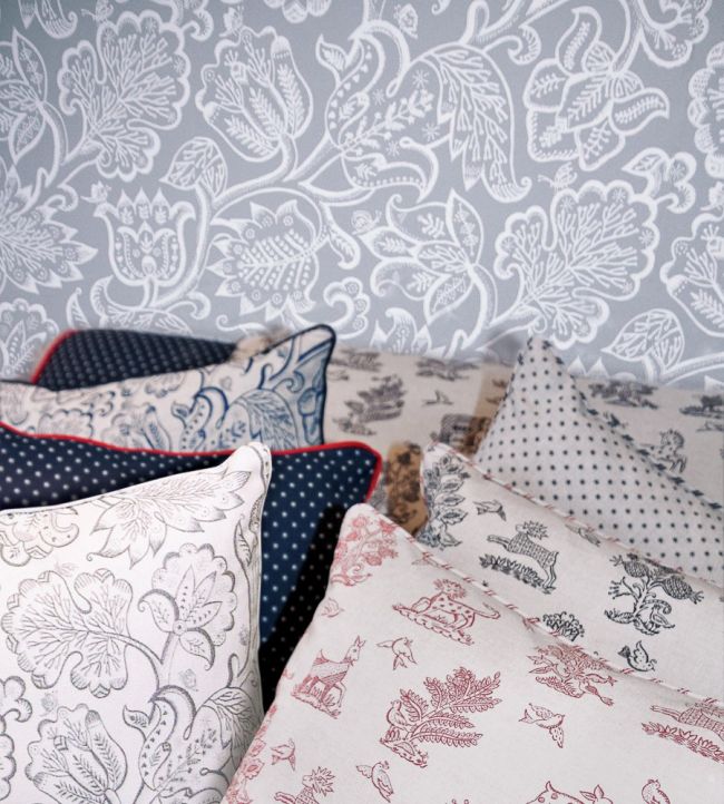 Jacobean Paper Room Wallpaper - Gray