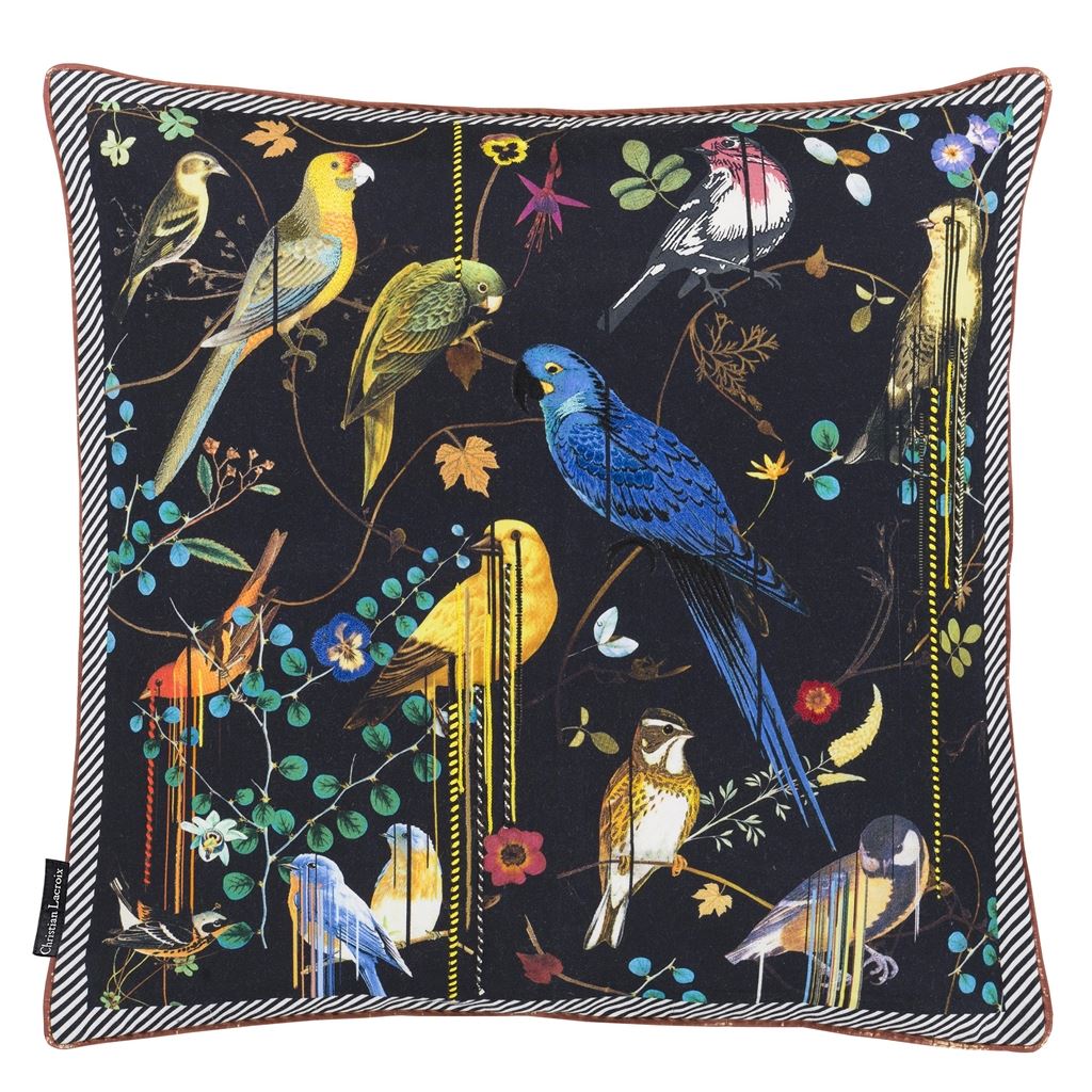 Birds Sinfonia Crepuscule Cushion - Multicolor
