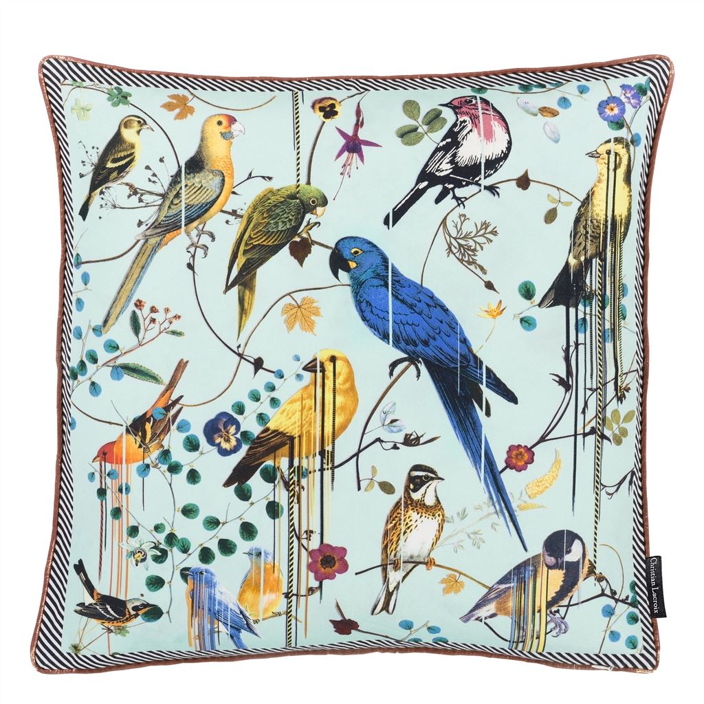 Birds Sinfonia Crepuscule Room Cushion - Multicolor