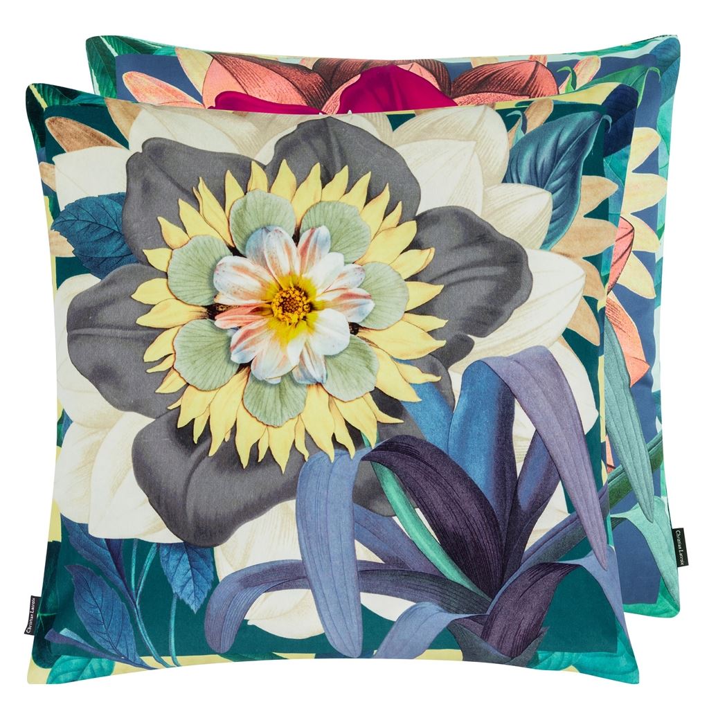 Fleurs D'artifice Marais Cushion - Multicolor