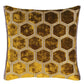 Manipur Medium Room Velvet Cushion - Yellow