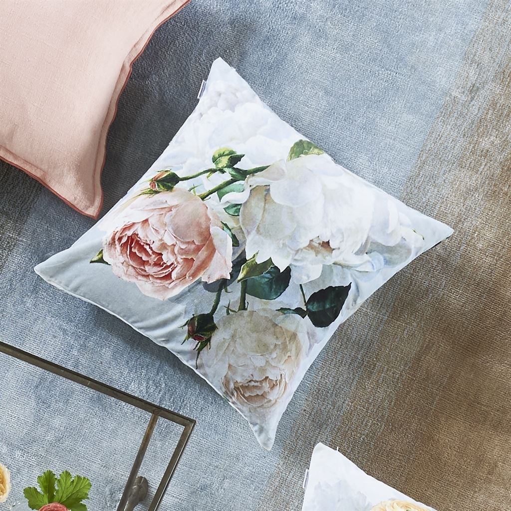 Peonia Grande Zinc Room Velvet Cushion 4 - Multicolor