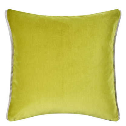 Varese Lime Velvet Cushion - Green