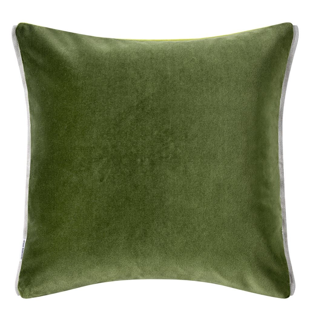 Varese Lime Room Velvet Cushion - Green
