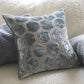 Manipur Medium Room Velvet Cushion 3 - Gray