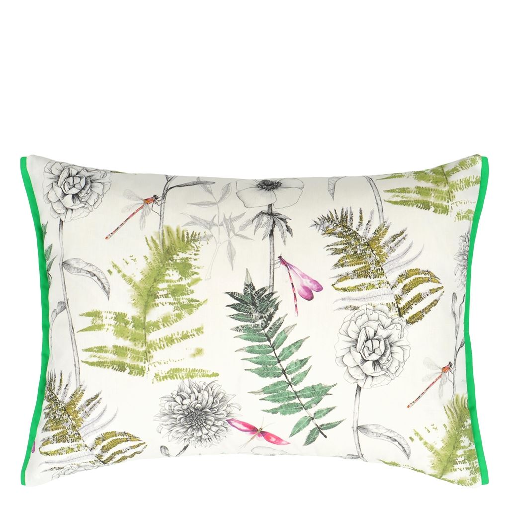 Outdoor Acanthus Cushion - Green