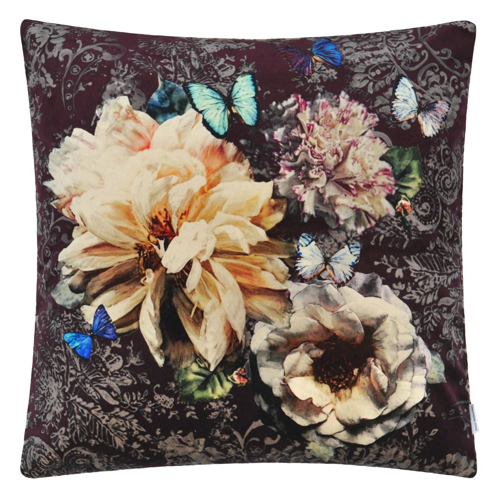 Pahari Velvet Cushion - Multicolor