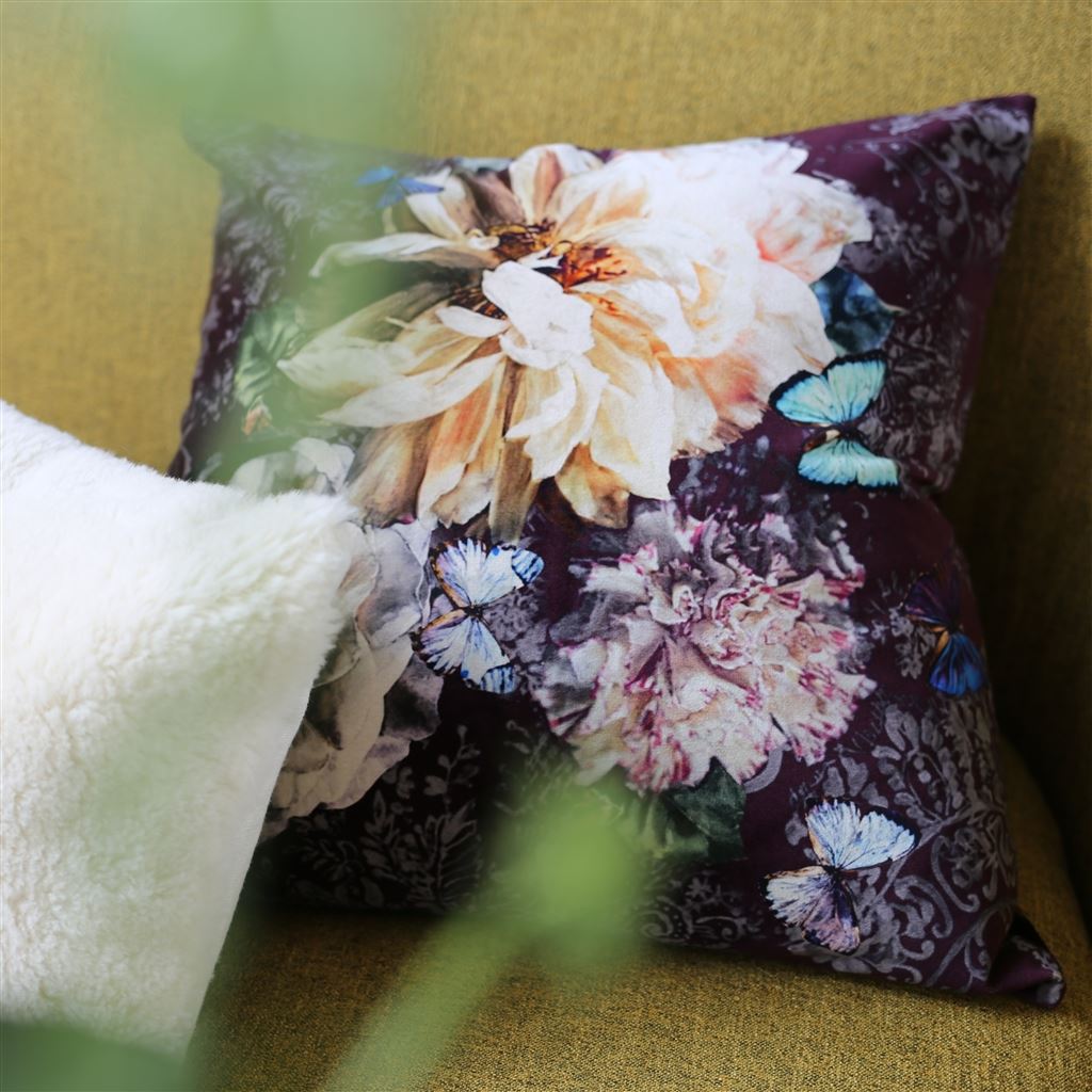 Pahari Room Velvet Cushion 4 - Multicolor