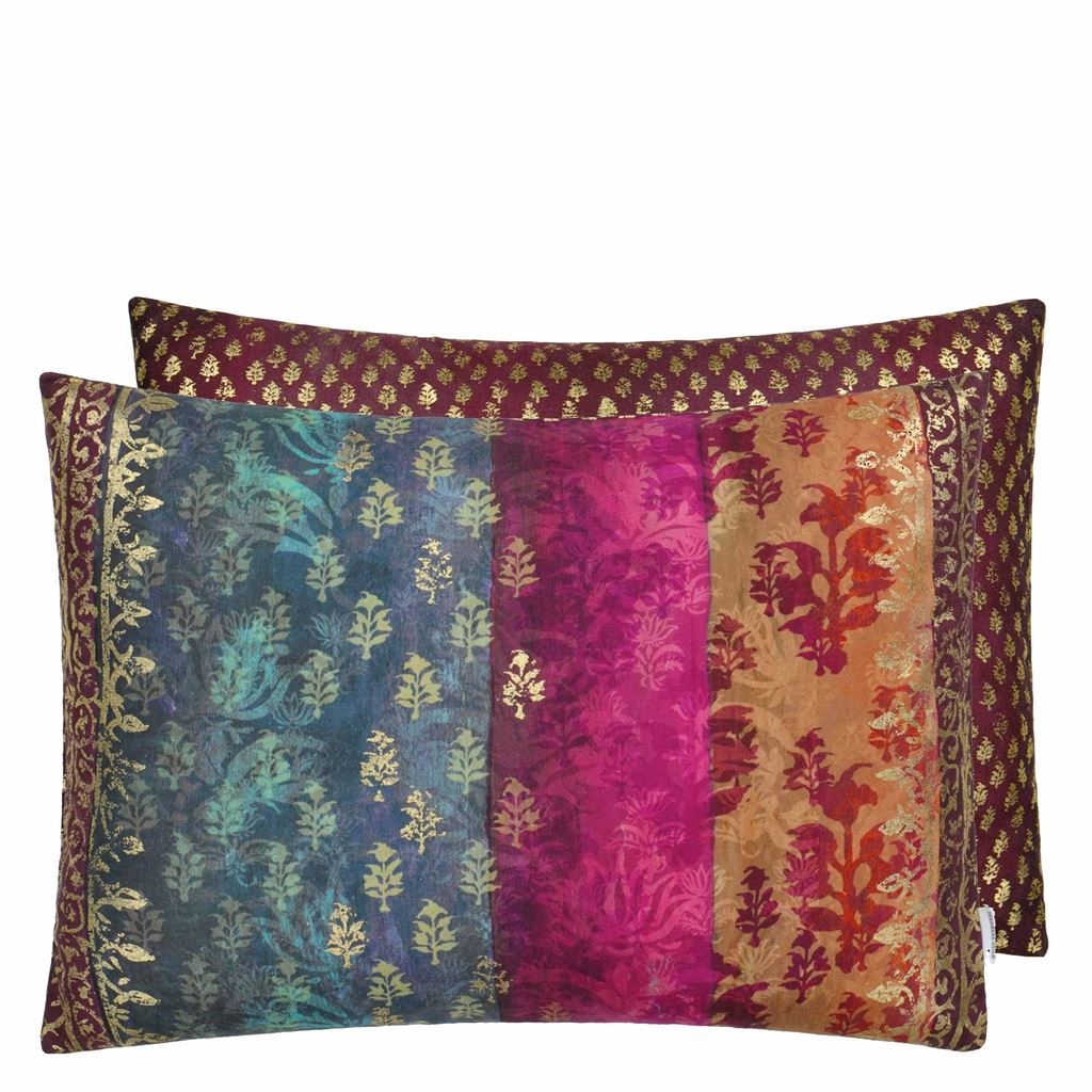 Kasavu Linen/Cotton Cushion - Purple