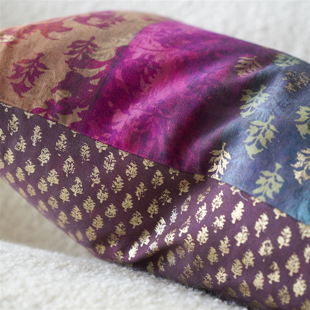 Kasavu Linen/Cotton Room Cushion 5 - Purple