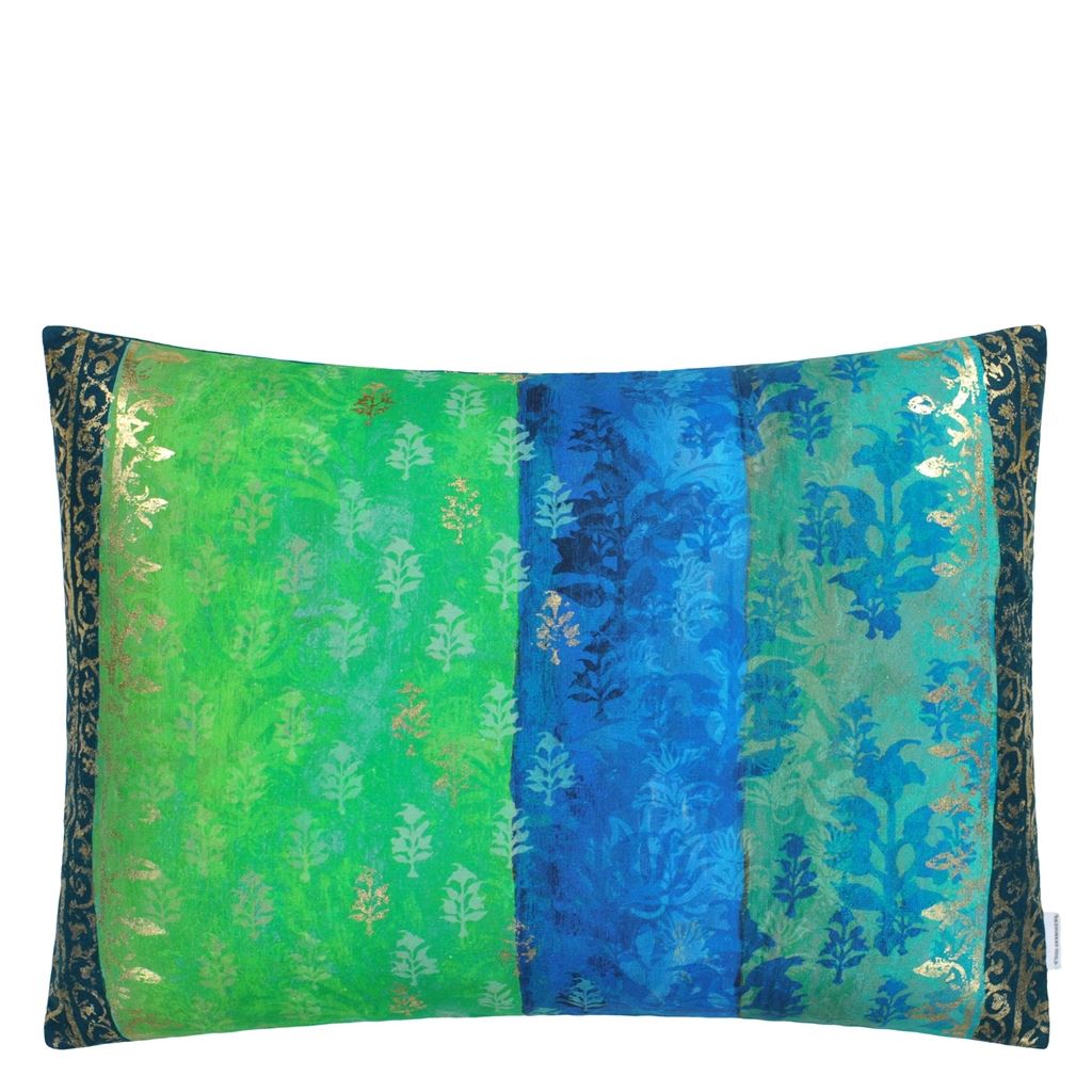 Kasavu Linen/Cotton Room Cushion - Green