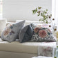 Pahari Damask Tuberose Cotton/Silk Room Cushion 7 - Green
