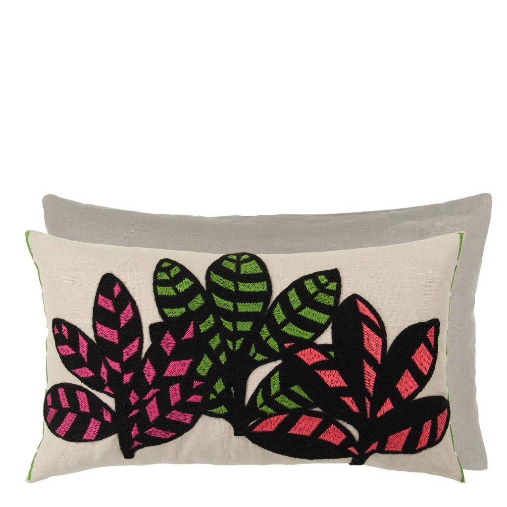 Tanjore Embroidered Cushion - Multicolor