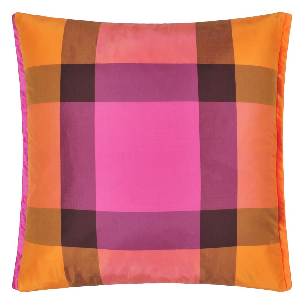 Varanasi Silk Cushion - Pink