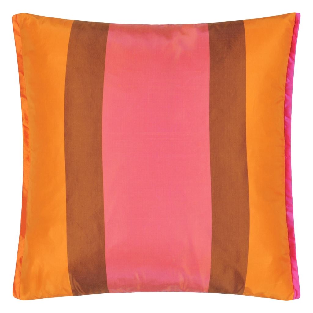 Varanasi Silk Room Cushion - Pink