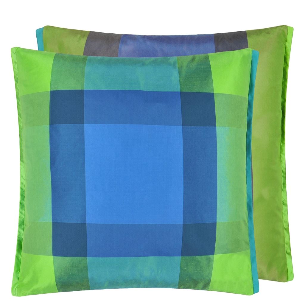 Varanasi Silk Cushion - Green