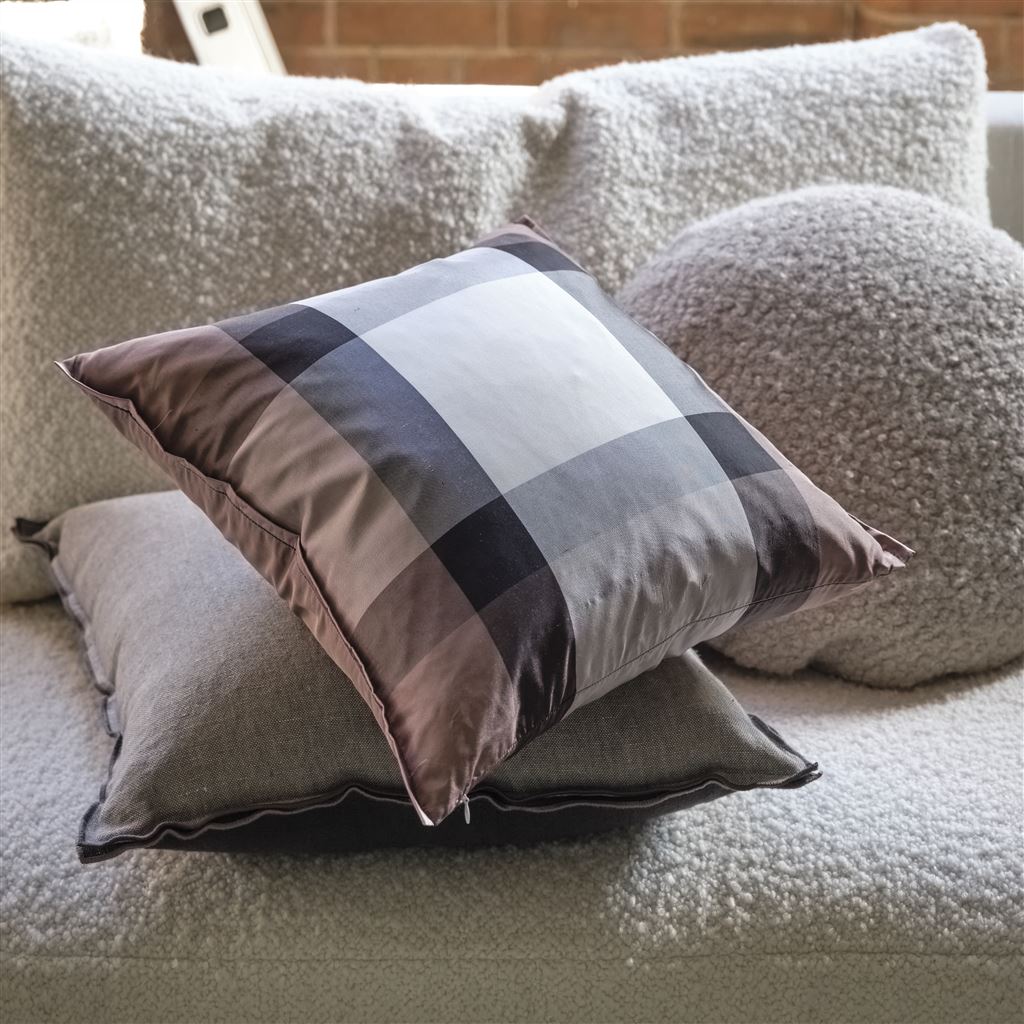 Varanasi Silk Room Cushion 2 - Gray