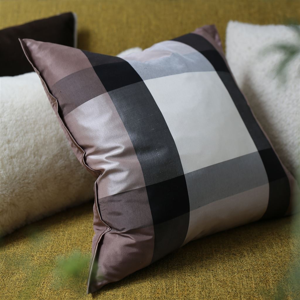 Varanasi Silk Room Cushion 3 - Gray