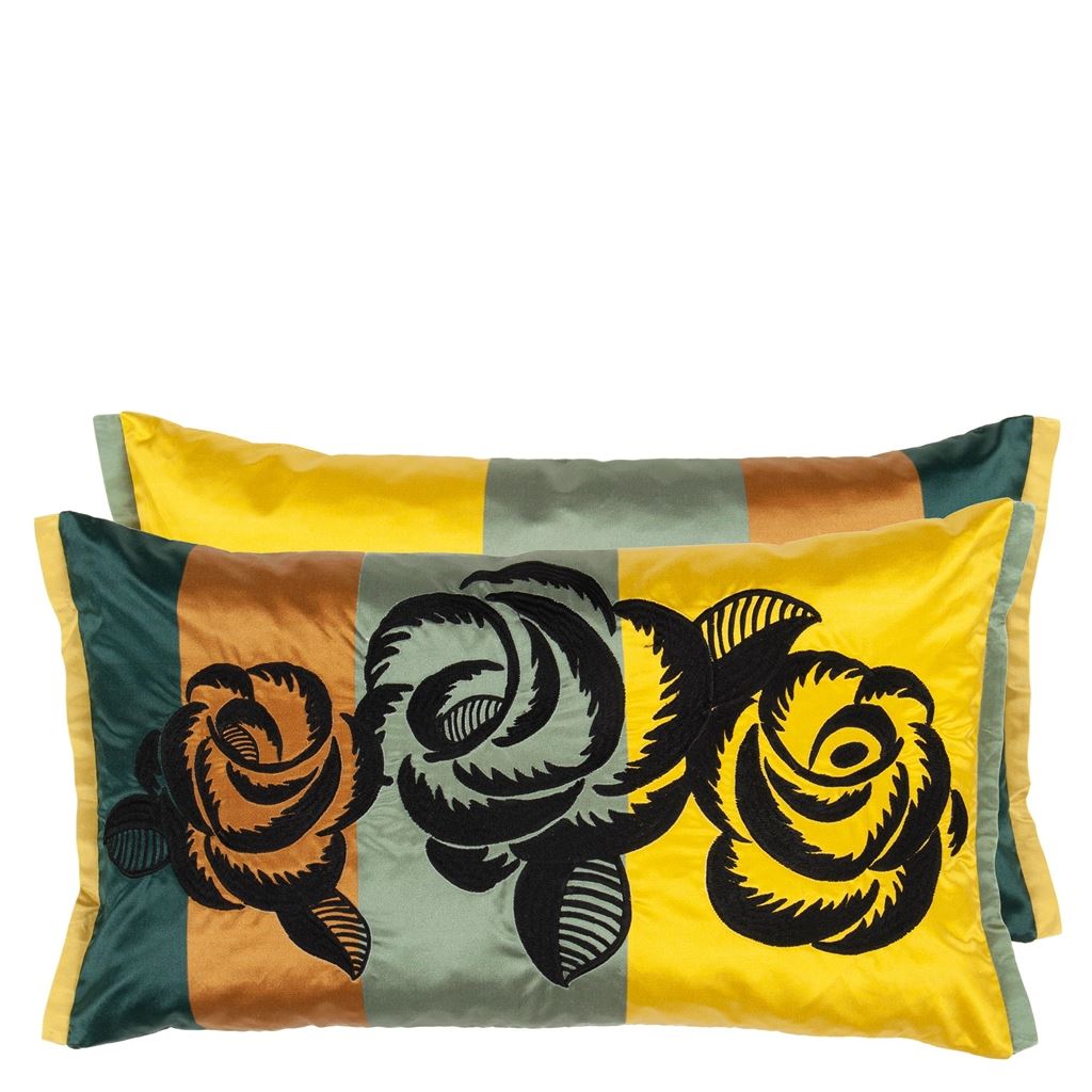 Kasuti Embroidered Cushion - Multicolor