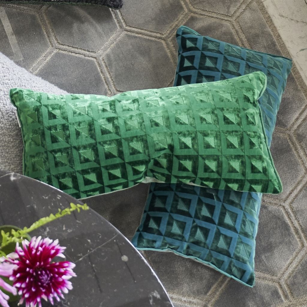 Monserrate Room Velvet Cushion 3 - Green