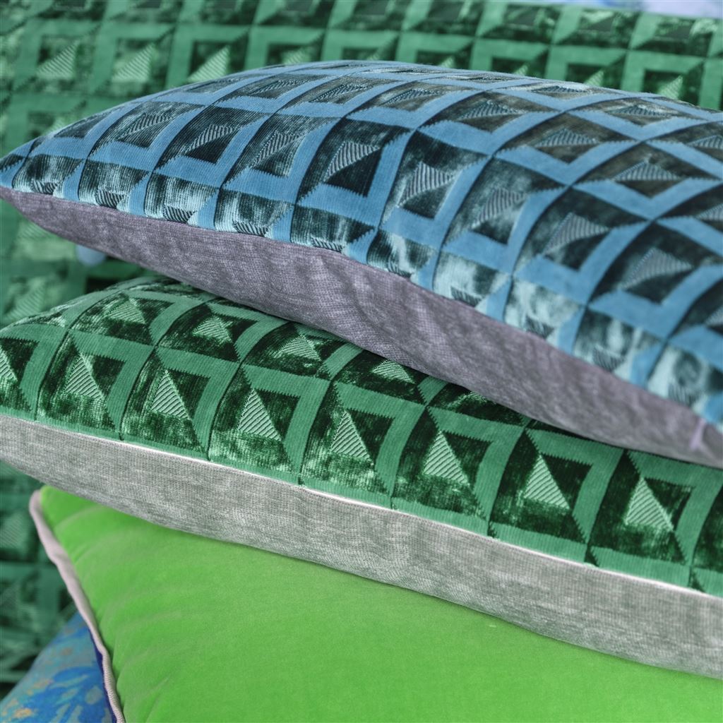 Monserrate Room Velvet Cushion 4 - Green