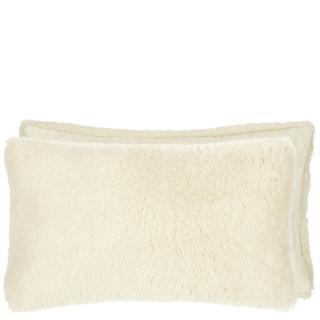 Mousson Faux Sheepskin Cushion - White