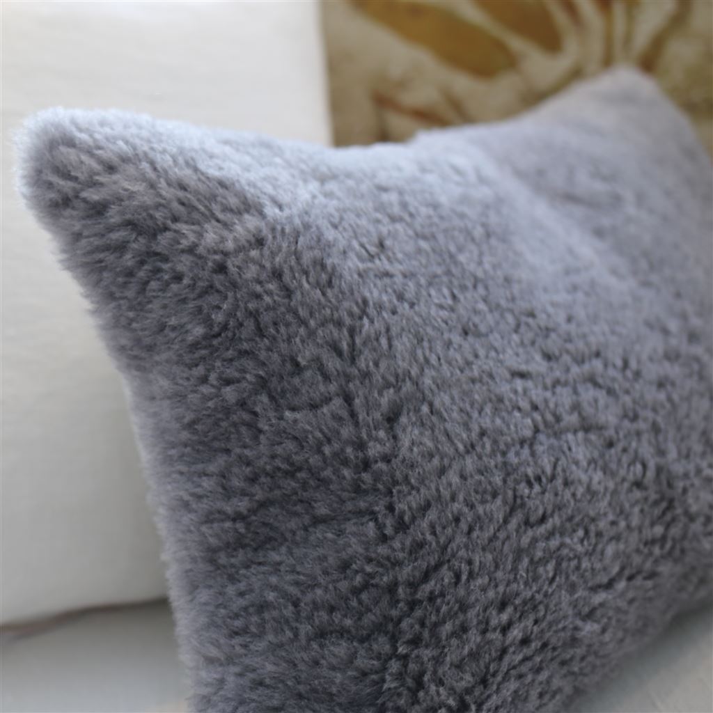 Mousson Faux Sheepskin Room Cushion 3 - Gray