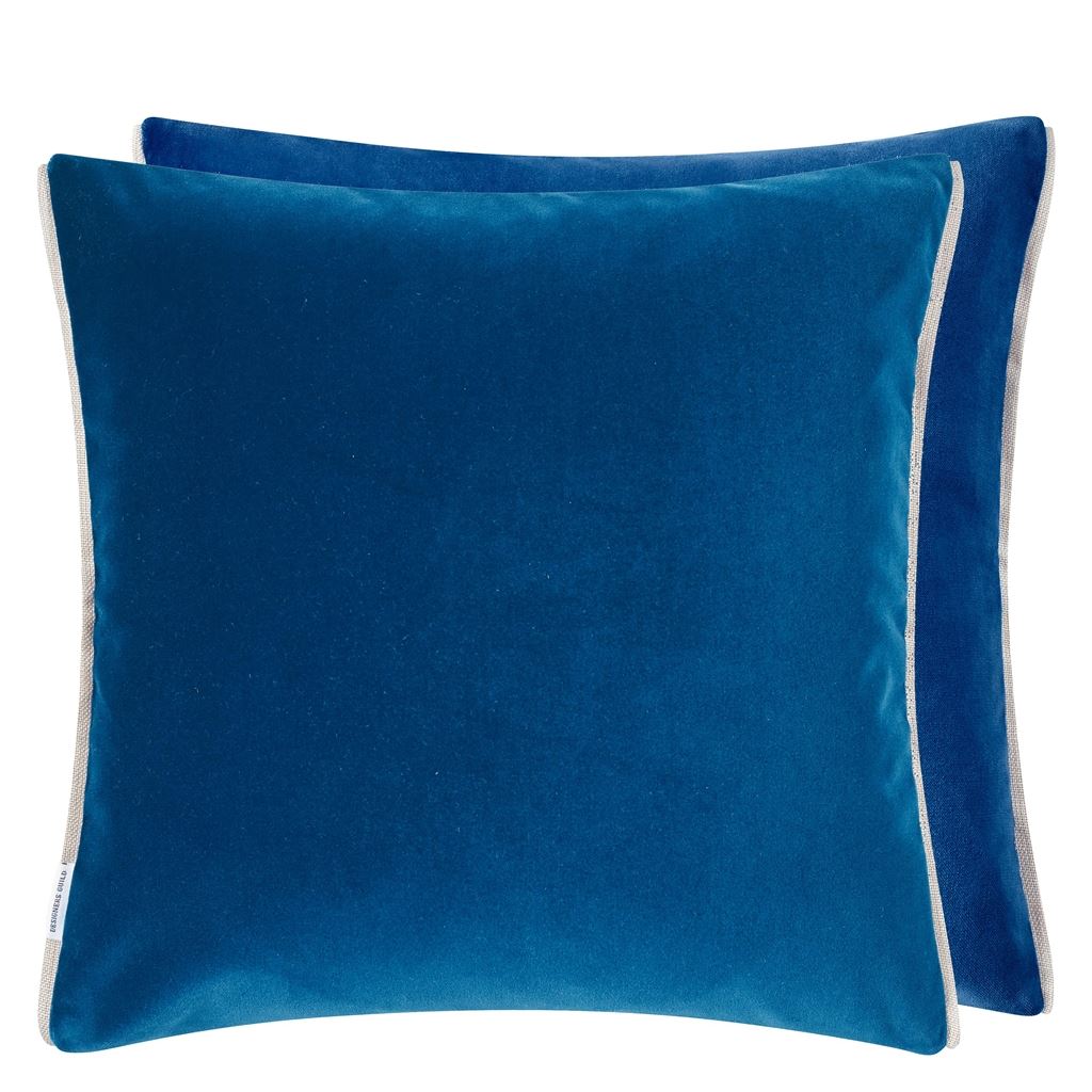 Varese Velvet Cushion - Blue
