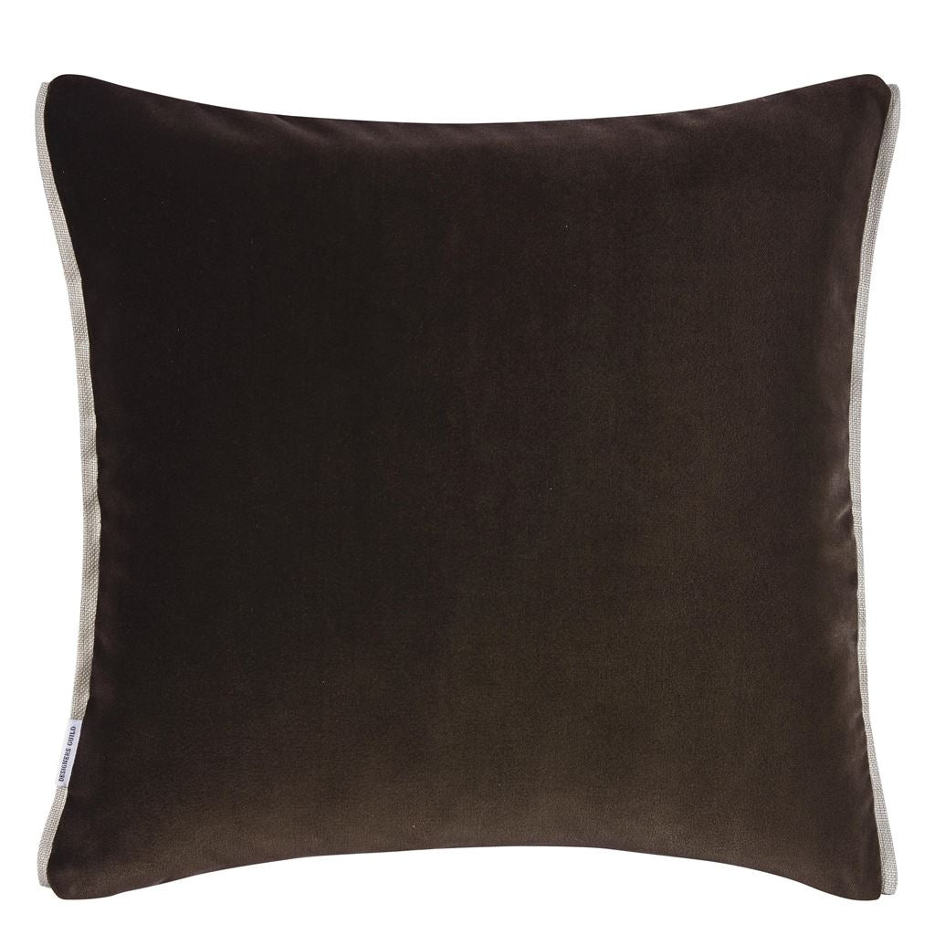 Varese Room Velvet Cushion 2 - Brown
