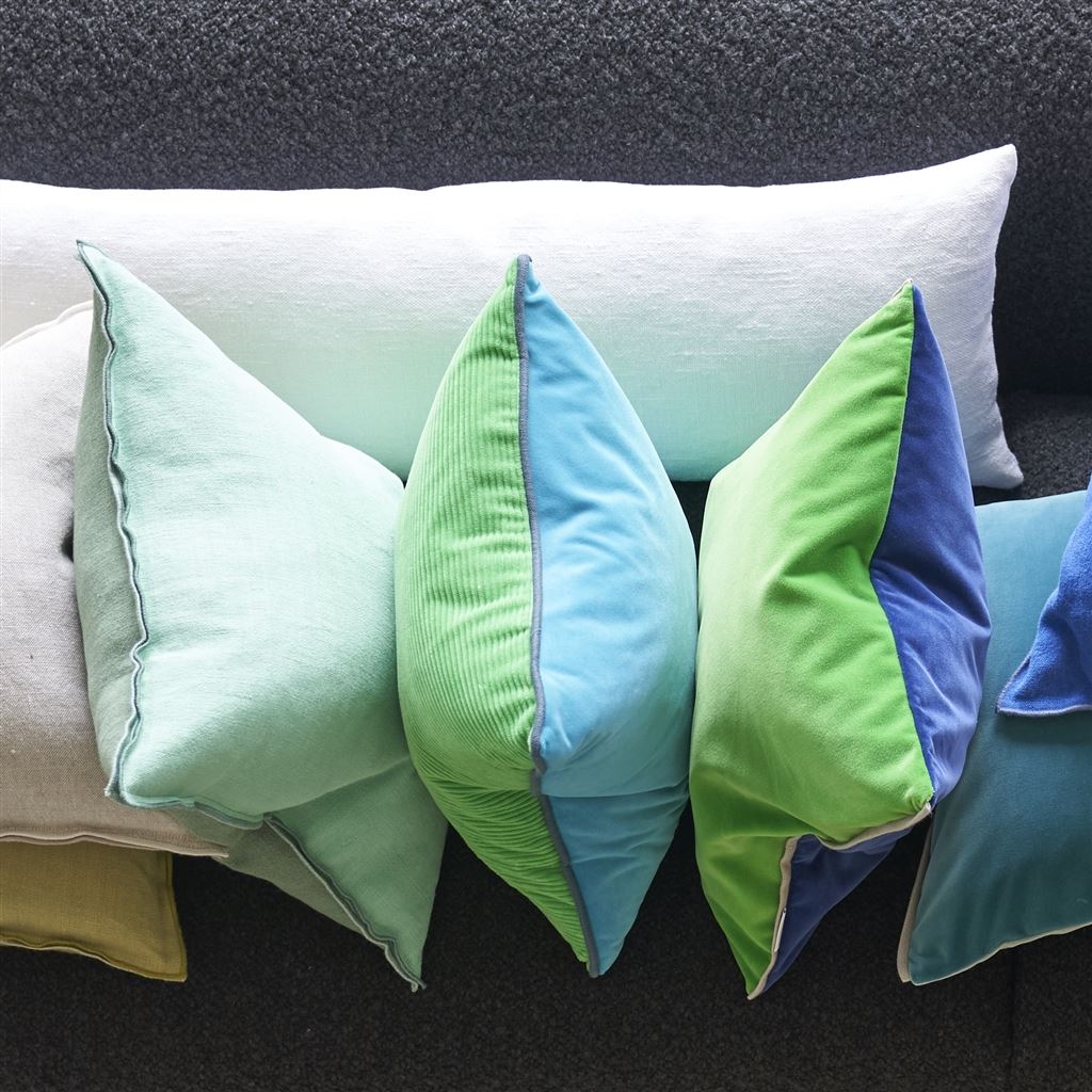 Varese Room Velvet Cushion 3 - Green