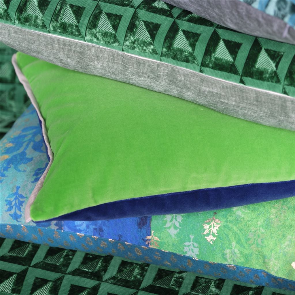 Varese Room Velvet Cushion 4 - Green