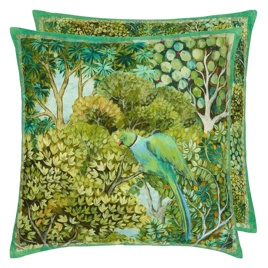Haryana Emerald Linen Cushion - Green