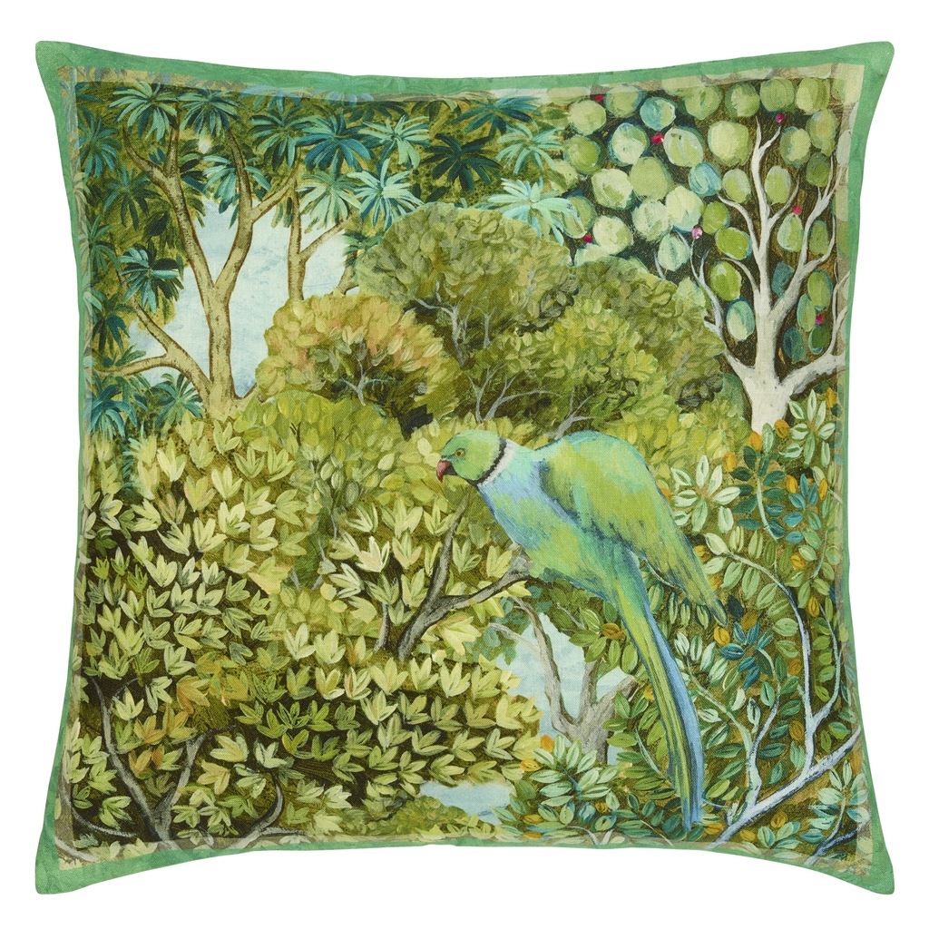Haryana Emerald Room Linen Cushion - Green