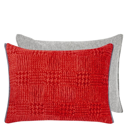 Queluz Velvet Cushion - Orange