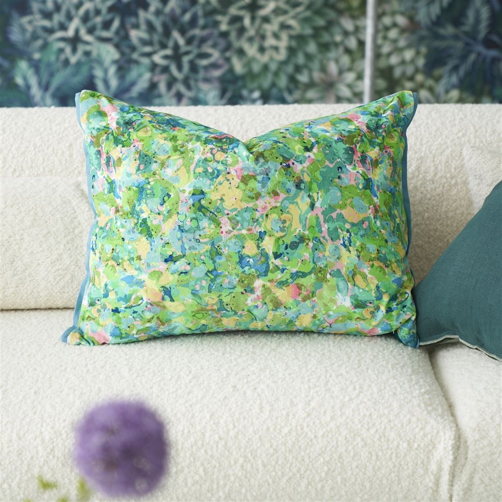 Odisha Room Velvet Cushion 3 - Green