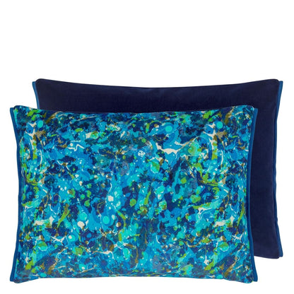 Odisha Velvet Cushion - Blue