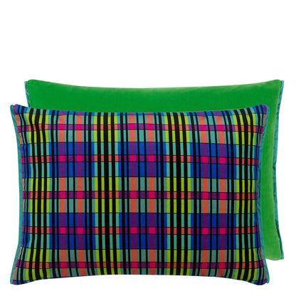 Shastri Velvet Cushion - Blue