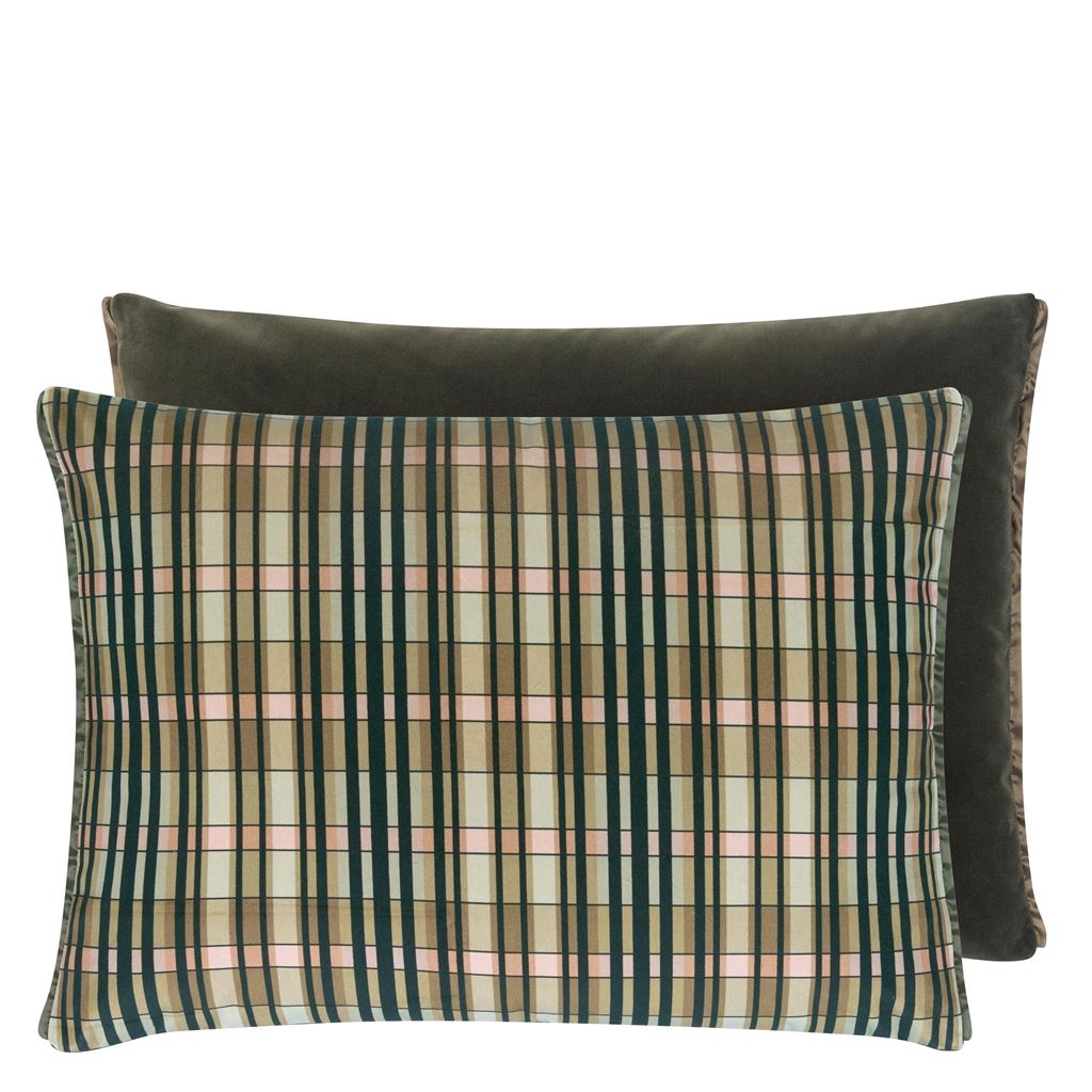 Shastri Velvet Cushion - Green