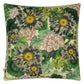 Blue Daisies Sepia Room Cushion 2 - Green