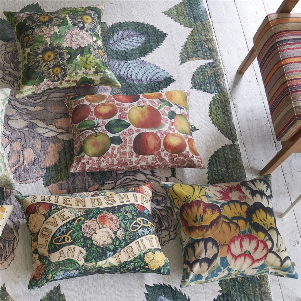 Apples Carmine Room Cushion 5 - Red