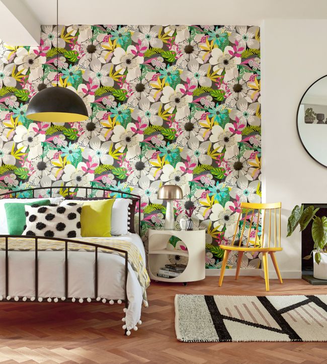 Floral Riot Room Wallpaper - Multicolor