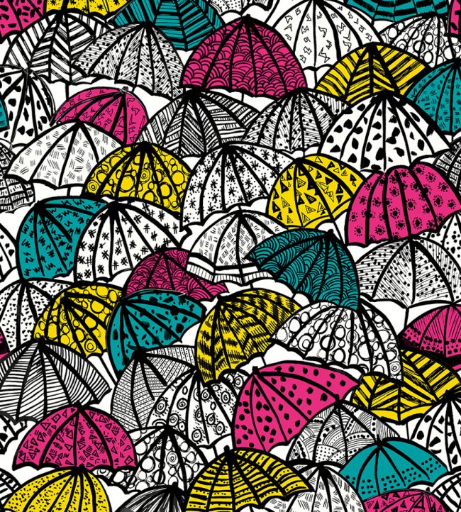 Jolly Brollies Wallpaper - Multicolor