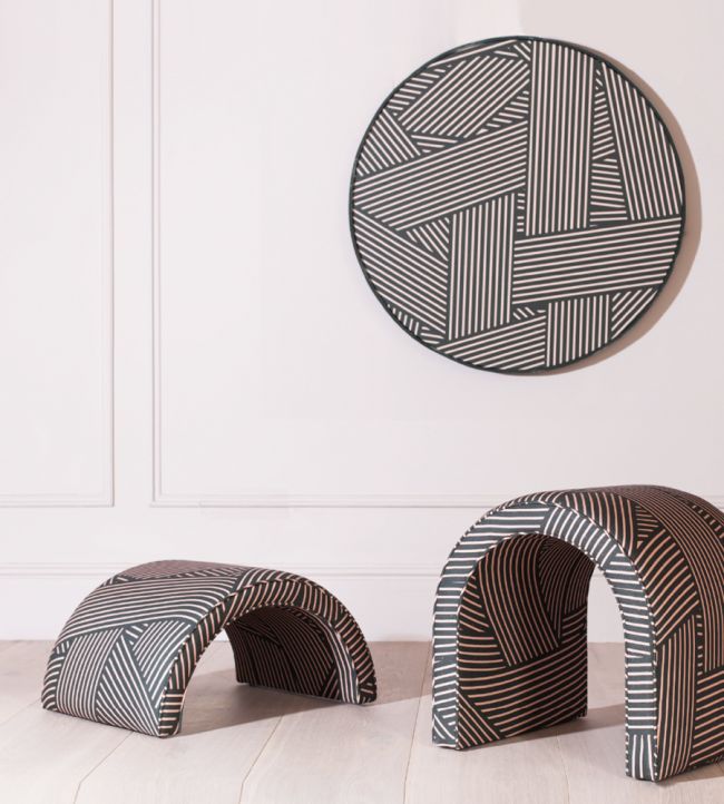 Oblique Room Fabric - Gray