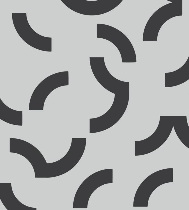 Overscale Contour Wallpaper - Gray 