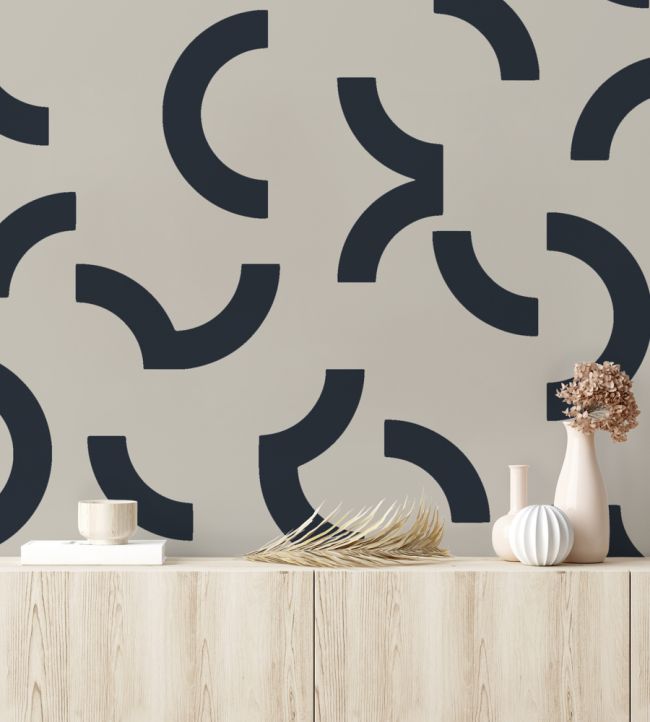 Overscale Contour Room Wallpaper - Gray